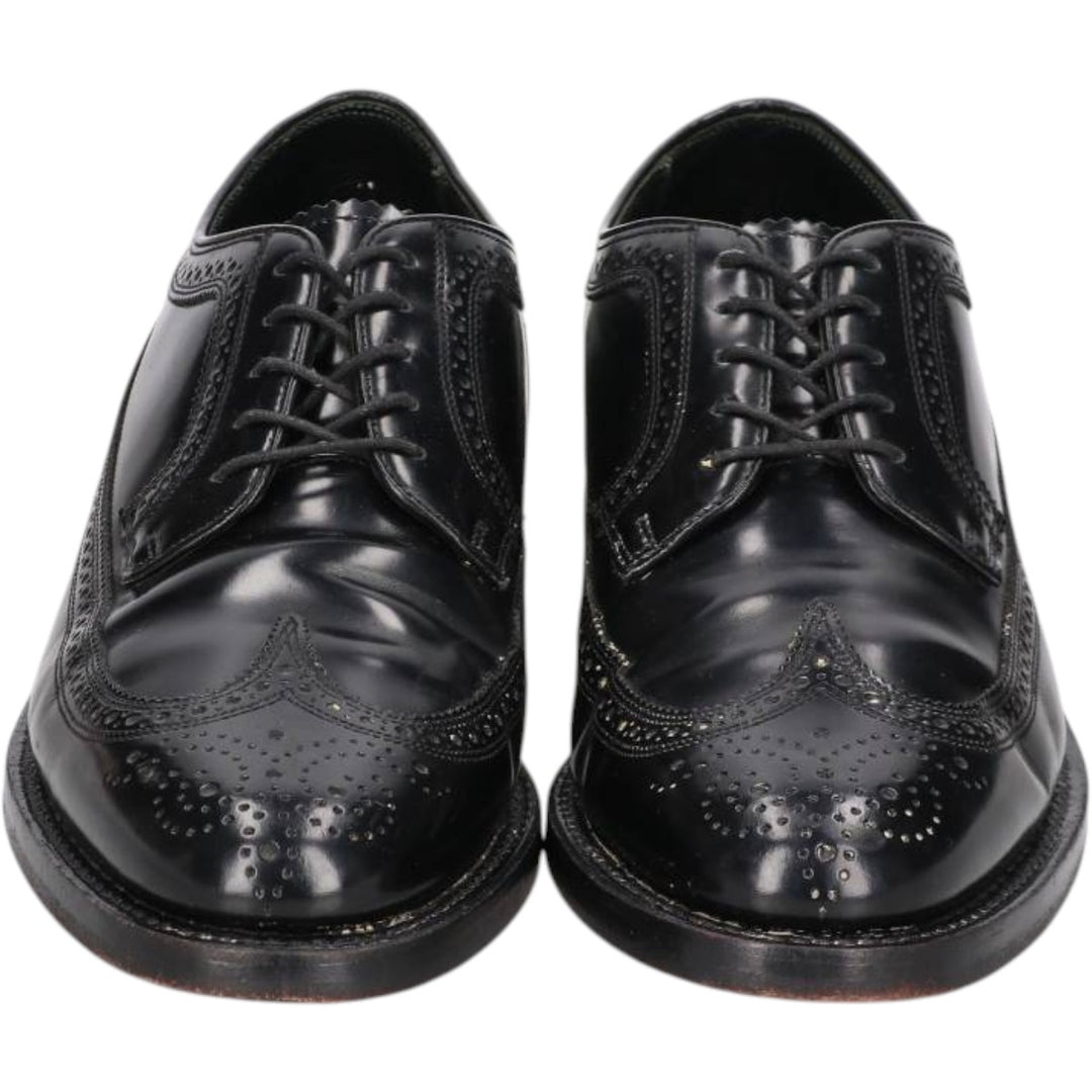 Florsheim Imperial Jefferson Full Brogue Wingtip Shoes, Size 8 1/2 E Men's 26.5cm unclear black type Vintage Second Hand