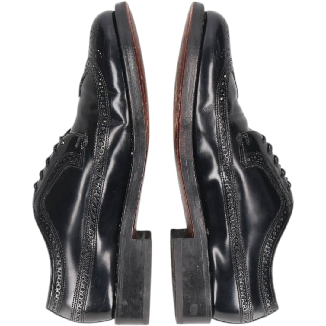 Florsheim Imperial Jefferson Full Brogue Wingtip Shoes, Size 8 1/2 E Men's 26.5cm unclear black type Vintage Second Hand
