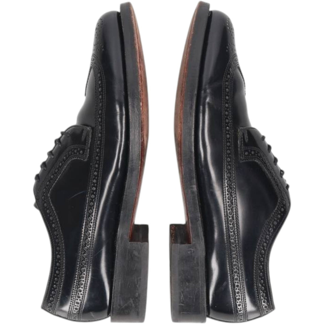 Florsheim Imperial Jefferson Full Brogue Wingtip Shoes, Size 8 1/2 E Men's 26.5cm unclear black type Vintage Second Hand