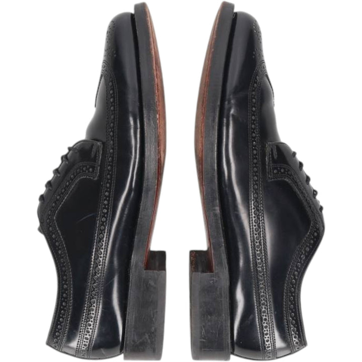 Florsheim Imperial Jefferson Full Brogue Wingtip Shoes, Size 8 1/2 E Men's 26.5cm unclear black type Vintage Second Hand