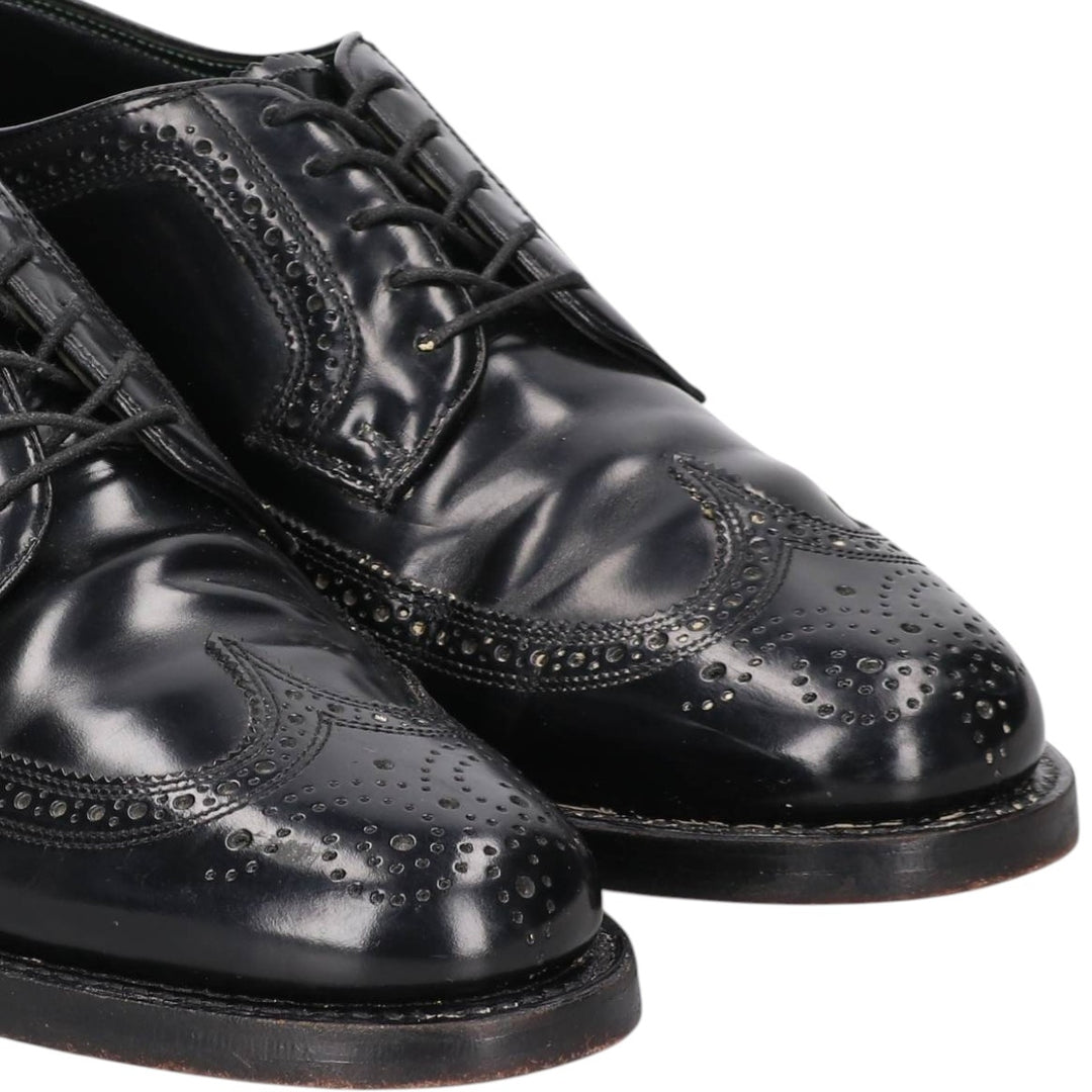 Florsheim Imperial Jefferson Full Brogue Wingtip Shoes, Size 8 1/2 E Men's 26.5cm unclear black type Vintage Second Hand