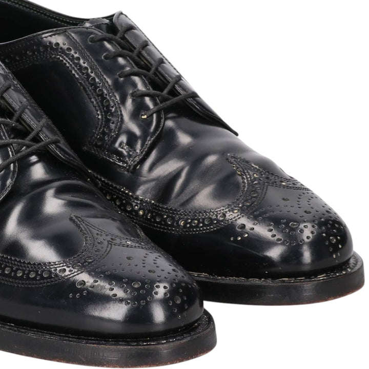 Florsheim Imperial Jefferson Full Brogue Wingtip Shoes, Size 8 1/2 E Men's 26.5cm unclear black type Vintage Second Hand