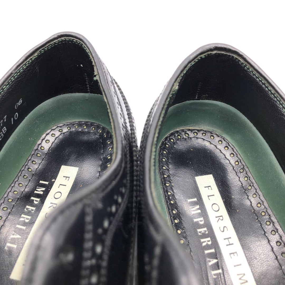 Florsheim Imperial Jefferson Full Brogue Wingtip Shoes, Size 8 1/2 E Men's 26.5cm unclear black type Vintage Second Hand