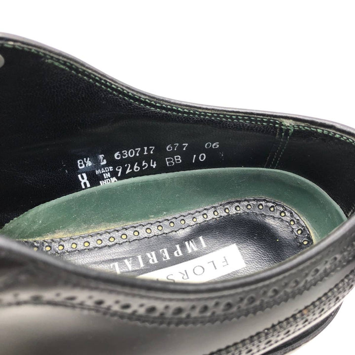 Florsheim Imperial Jefferson Full Brogue Wingtip Shoes, Size 8 1/2 E Men's 26.5cm unclear black type Vintage Second Hand
