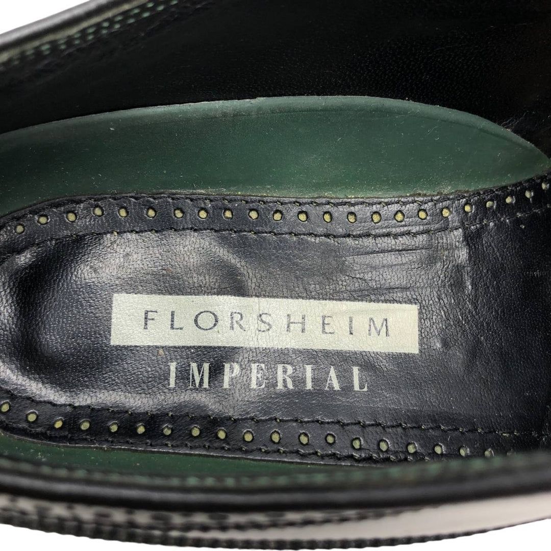 Florsheim Imperial Jefferson Full Brogue Wingtip Shoes, Size 8 1/2 E Men's 26.5cm unclear black type Vintage Second Hand