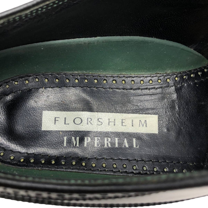 Florsheim Imperial Jefferson Full Brogue Wingtip Shoes, Size 8 1/2 E Men's 26.5cm unclear black type Vintage Second Hand