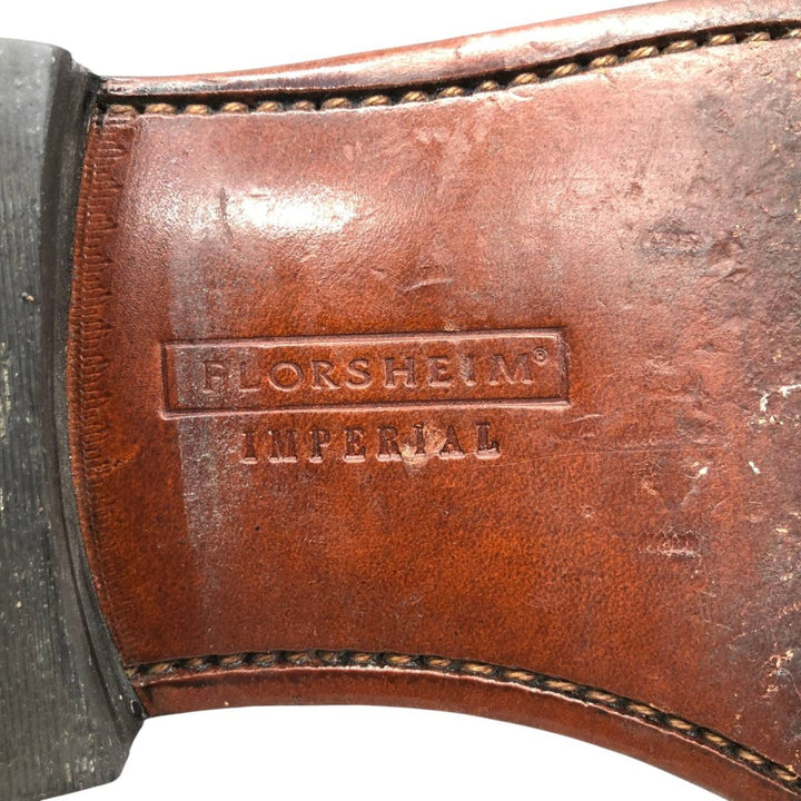 Florsheim Imperial Jefferson Full Brogue Wingtip Shoes, Size 8 1/2 E Men's 26.5cm unclear black type Vintage Second Hand