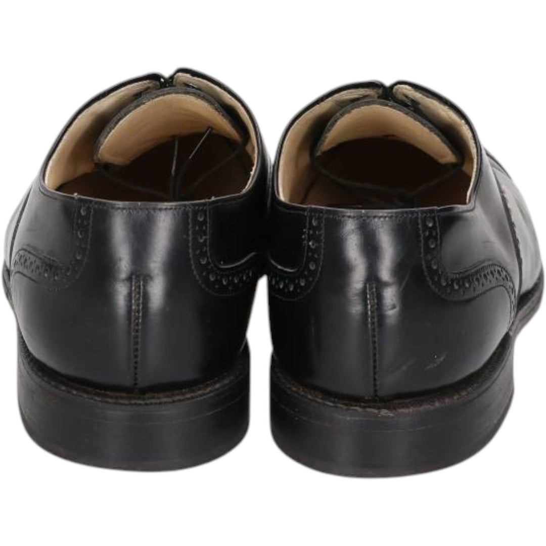Bostonian semi-brogue straight-tip shoes, made in the USA, size 9 1/2 EEE Men's 27.5cm genuine leather black type Vintage Second Hand