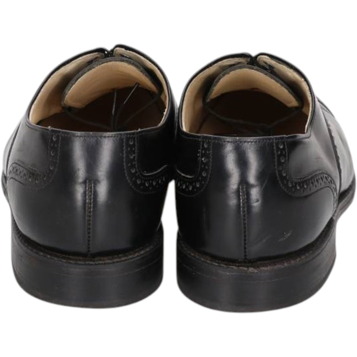 Bostonian semi-brogue straight-tip shoes, made in the USA, size 9 1/2 EEE Men's 27.5cm genuine leather black type Vintage Second Hand