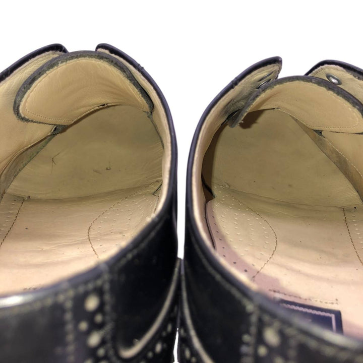 Bostonian semi-brogue straight-tip shoes, made in the USA, size 9 1/2 EEE Men's 27.5cm genuine leather black type Vintage Second Hand