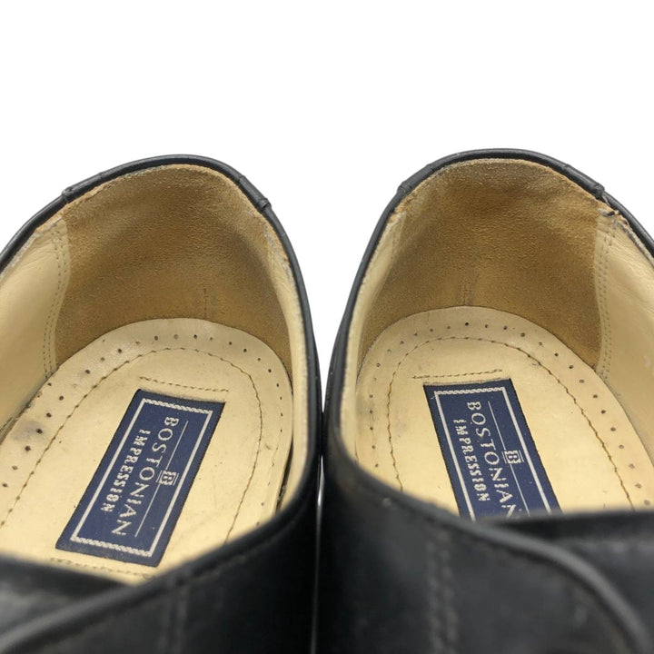 Bostonian semi-brogue straight-tip shoes, made in the USA, size 9 1/2 EEE Men's 27.5cm genuine leather black type Vintage Second Hand