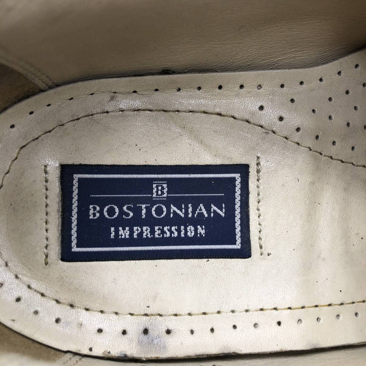 Bostonian semi-brogue straight-tip shoes, made in the USA, size 9 1/2 EEE Men's 27.5cm genuine leather black type Vintage Second Hand