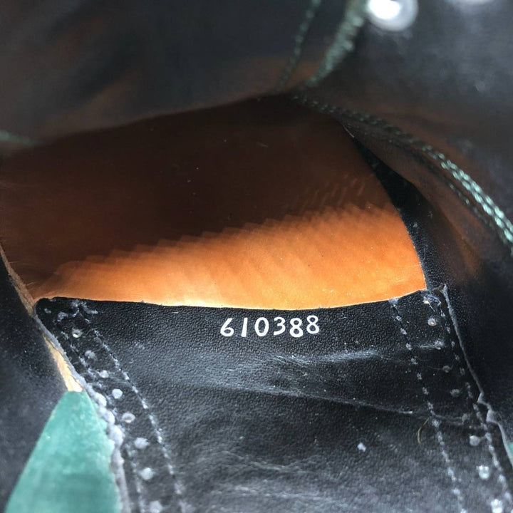 Florsheim Imperial Full Brogue Wingtip Shoes, Made in USA, Size 9D Men's 27.0cm unclear black type Vintage Second Hand