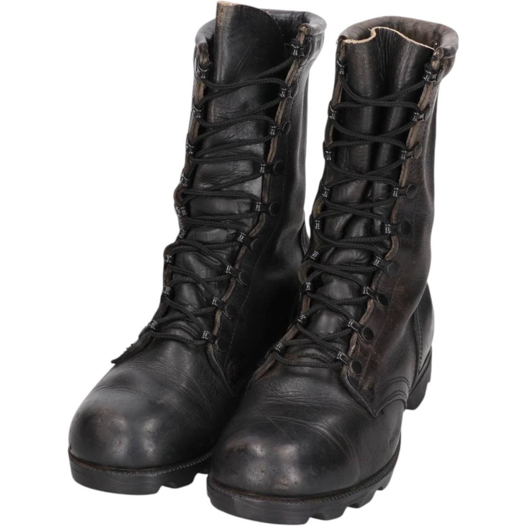 1980s US Military Steel Toe Combat Boots, Made in USA, Size 7 1/2 W (Men's equivalent to 10.2 inches), Vintage /saa017011 Men's 26.0cm unclear black type Vintage Second Hand