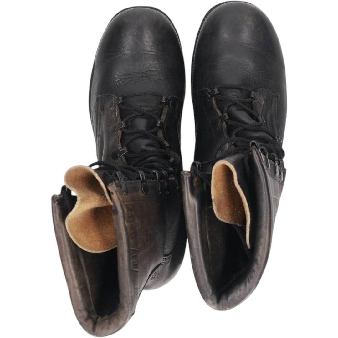 1980s US Military Steel Toe Combat Boots, Made in USA, Size 7 1/2 W (Men's equivalent to 10.2 inches), Vintage /saa017011 Men's 26.0cm unclear black type Vintage Second Hand