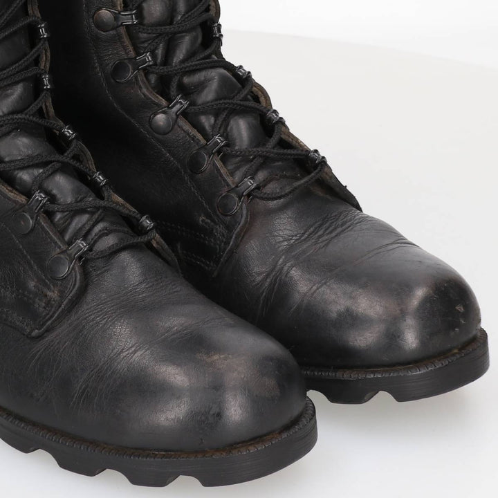 1980s US Military Steel Toe Combat Boots, Made in USA, Size 7 1/2 W (Men's equivalent to 10.2 inches), Vintage /saa017011 Men's 26.0cm unclear black type Vintage Second Hand