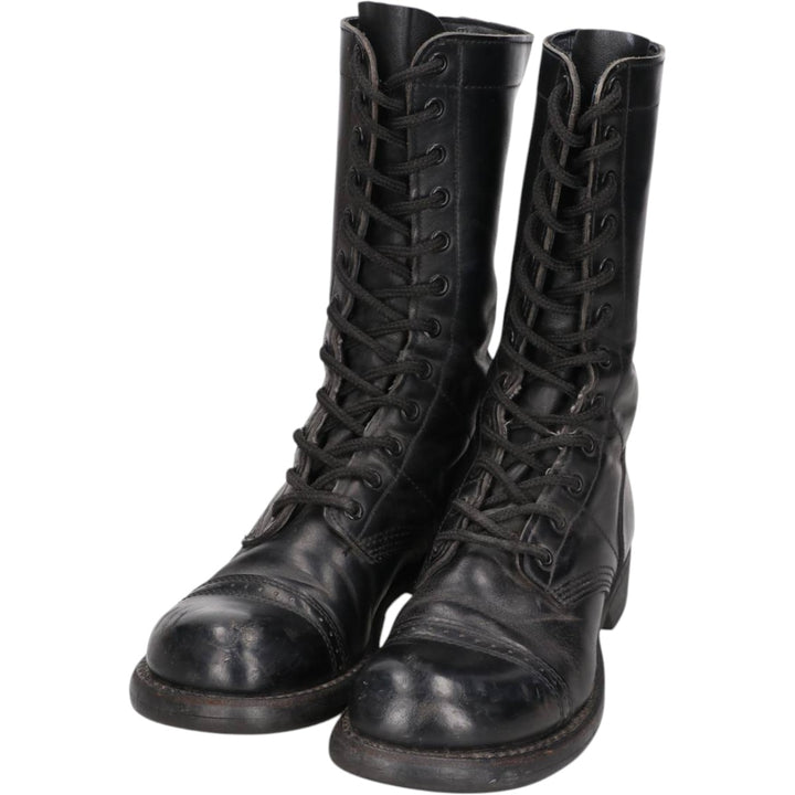 Corcoran Steel Toe Straight Tip Combat Boots (Civilian Model), Made in USA, Size 7M Women's 24.0cm unclear black type Vintage Second Hand