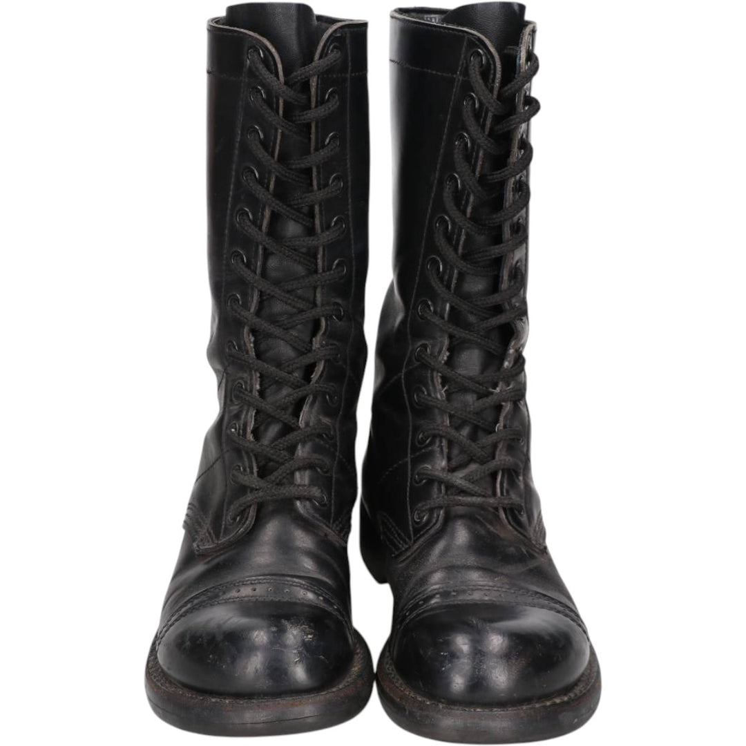 Corcoran Steel Toe Straight Tip Combat Boots (Civilian Model), Made in USA, Size 7M Women's 24.0cm unclear black type Vintage Second Hand