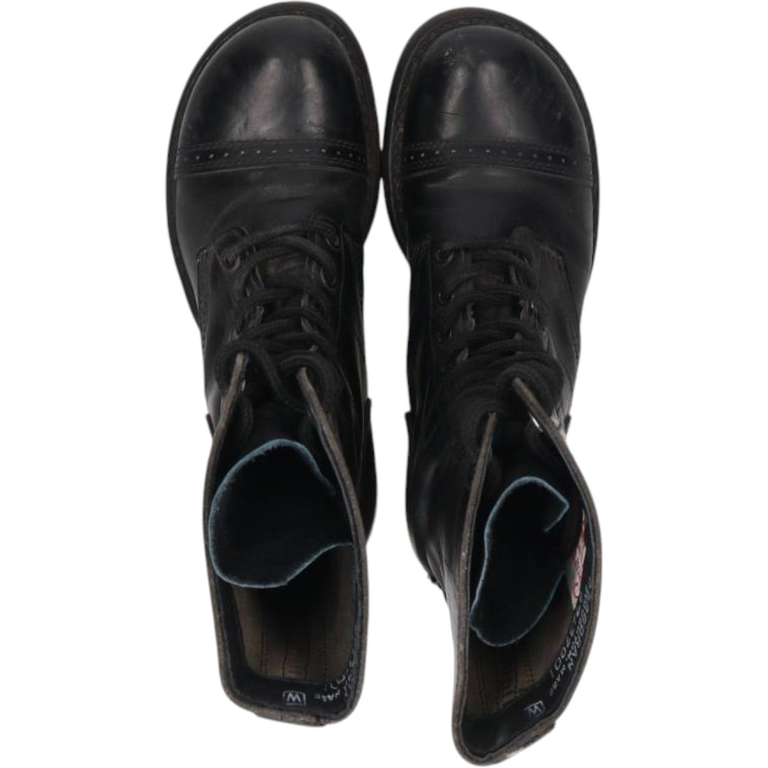 Corcoran Steel Toe Straight Tip Combat Boots (Civilian Model), Made in USA, Size 7M Women's 24.0cm unclear black type Vintage Second Hand
