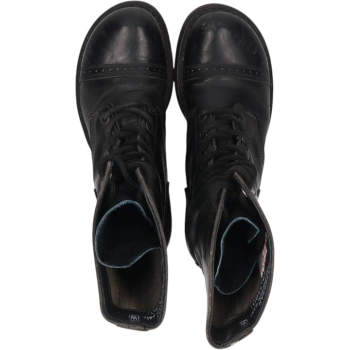 Corcoran Steel Toe Straight Tip Combat Boots (Civilian Model), Made in USA, Size 7M Women's 24.0cm unclear black type Vintage Second Hand