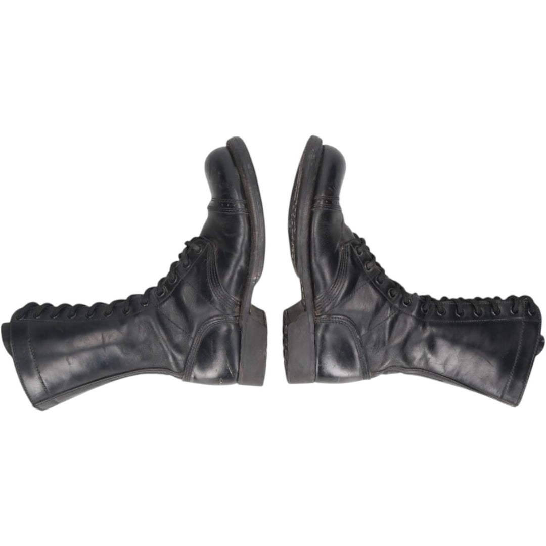 Corcoran Steel Toe Straight Tip Combat Boots (Civilian Model), Made in USA, Size 7M Women's 24.0cm unclear black type Vintage Second Hand