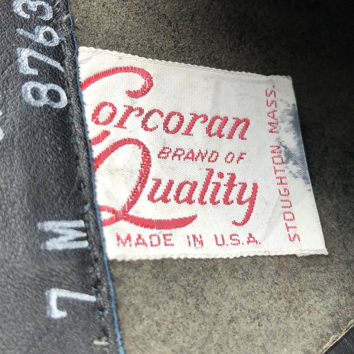 Corcoran Steel Toe Straight Tip Combat Boots (Civilian Model), Made in USA, Size 7M Women's 24.0cm unclear black type Vintage Second Hand