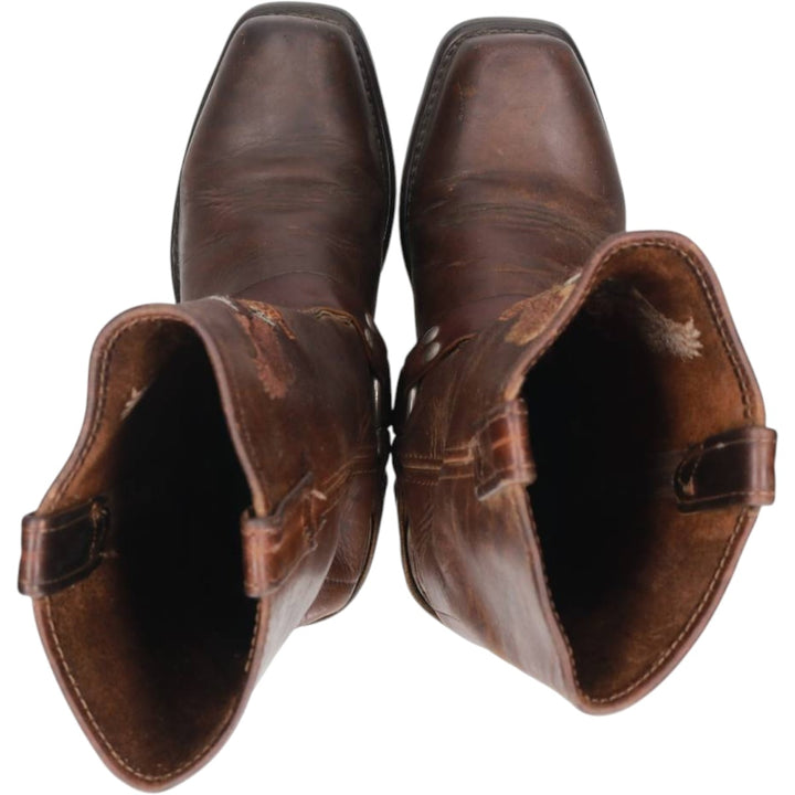 Harley-Davidson Eagle Pattern Square Toe Ring Boots Men's 25.0cm unclear brown type Vintage Second Hand