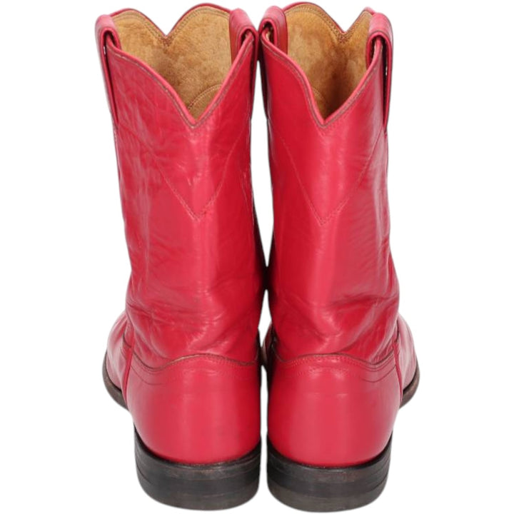 Justin 3035 Western Boots, Made in USA, Size 8 1/2 D Men's 26.5cm unclear red type Vintage Second Hand