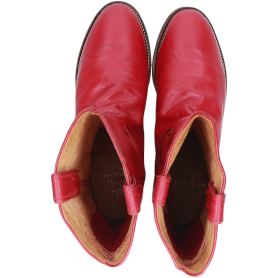 Justin 3035 Western Boots, Made in USA, Size 8 1/2 D Men's 26.5cm unclear red type Vintage Second Hand