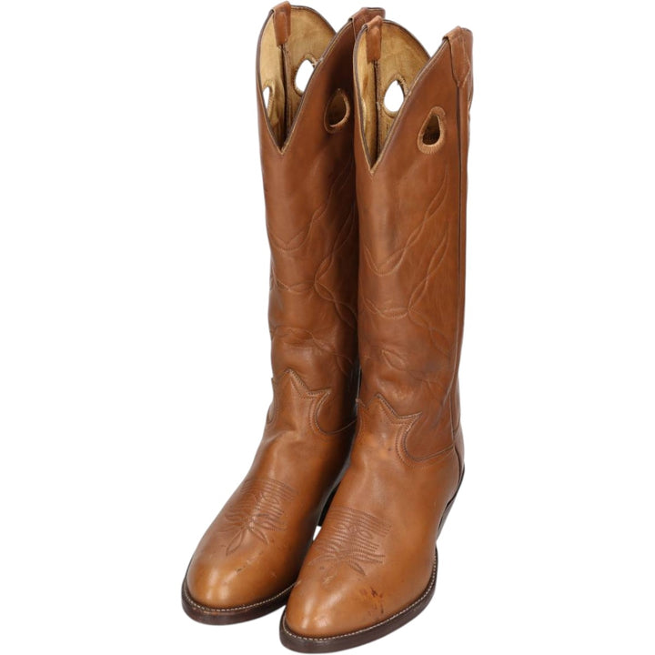 70s-80s Tony Lama 5089 All-over print platform Western boots, Made in USA, Size 11 1/2 EE (Men's 11) equivalent, Vintage /saa017035 Men's 28.0cm unclear brown type Vintage Second Hand