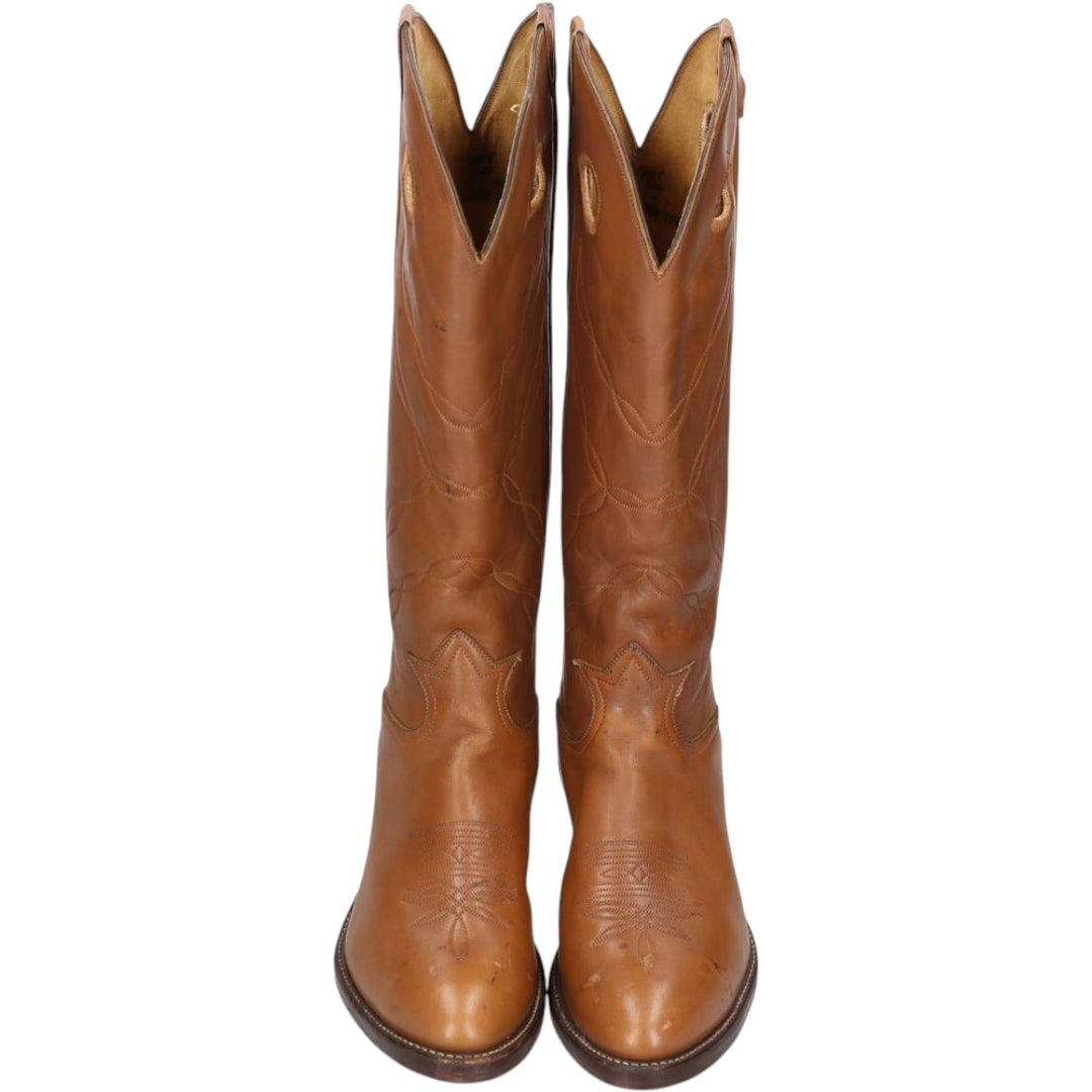 70s-80s Tony Lama 5089 All-over print platform Western boots, Made in USA, Size 11 1/2 EE (Men's 11) equivalent, Vintage /saa017035 Men's 28.0cm unclear brown type Vintage Second Hand