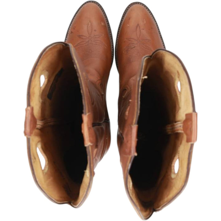 70s-80s Tony Lama 5089 All-over print platform Western boots, Made in USA, Size 11 1/2 EE (Men's 11) equivalent, Vintage /saa017035 Men's 28.0cm unclear brown type Vintage Second Hand