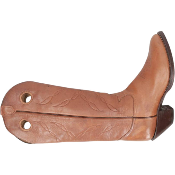 70s-80s Tony Lama 5089 All-over print platform Western boots, Made in USA, Size 11 1/2 EE (Men's 11) equivalent, Vintage /saa017035 Men's 28.0cm unclear brown type Vintage Second Hand