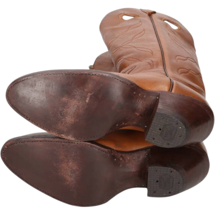 70s-80s Tony Lama 5089 All-over print platform Western boots, Made in USA, Size 11 1/2 EE (Men's 11) equivalent, Vintage /saa017035 Men's 28.0cm unclear brown type Vintage Second Hand