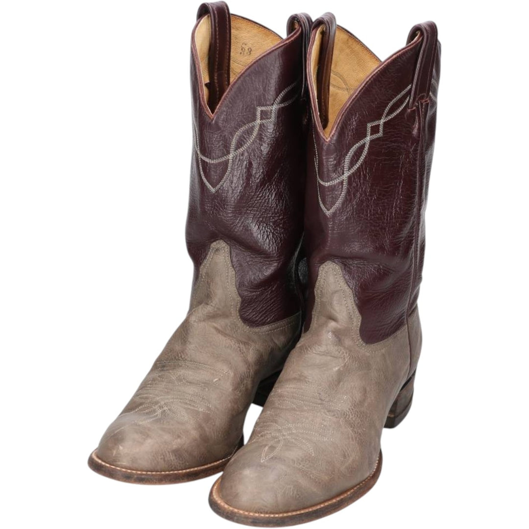 Tony Lama 2030 Western Boots, Size 7 1/2 D Men's 25.5cm unclear burgundy type Vintage Second Hand