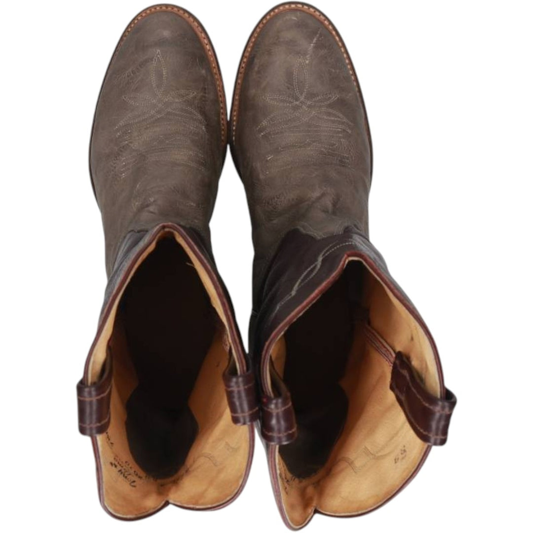 Tony Lama 2030 Western Boots, Size 7 1/2 D Men's 25.5cm unclear burgundy type Vintage Second Hand