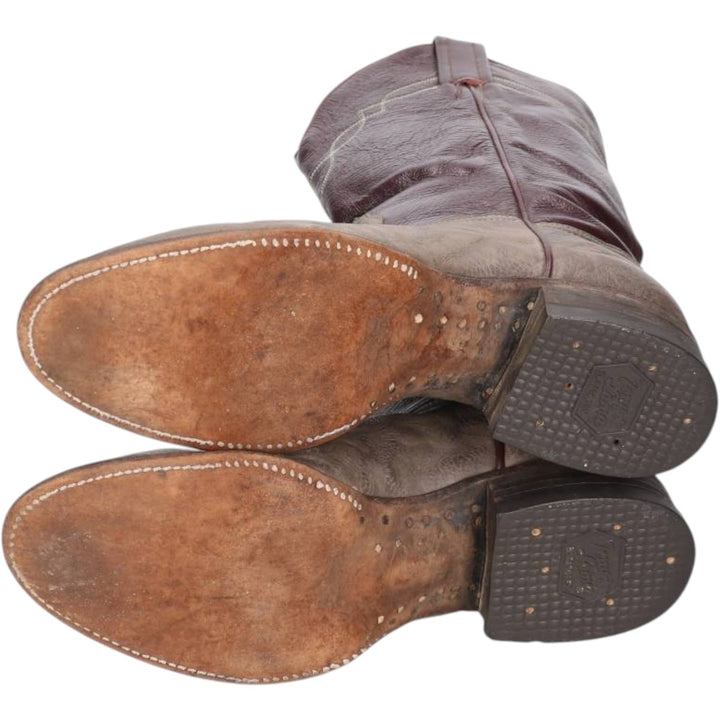 Tony Lama 2030 Western Boots, Size 7 1/2 D Men's 25.5cm unclear burgundy type Vintage Second Hand