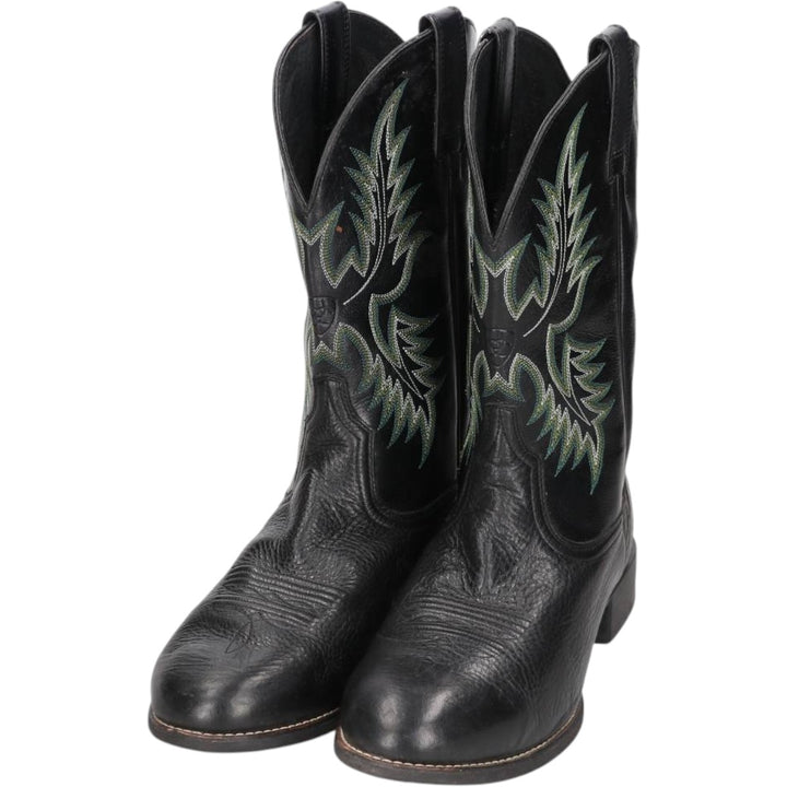 Ariat Western Boots 9EE Men's 27.0cm genuine leather black type Vintage Second Hand