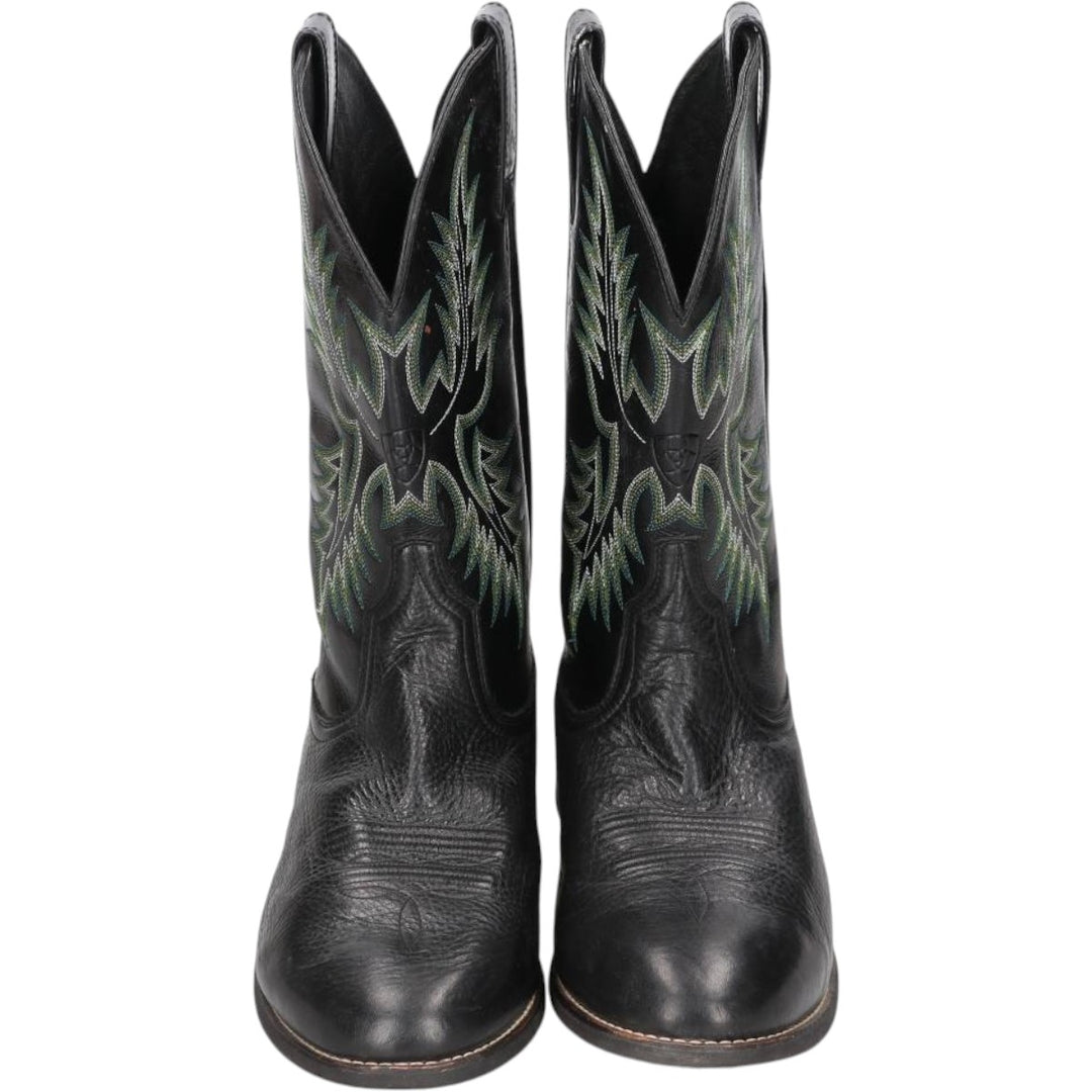 Ariat Western Boots 9EE Men's 27.0cm genuine leather black type Vintage Second Hand