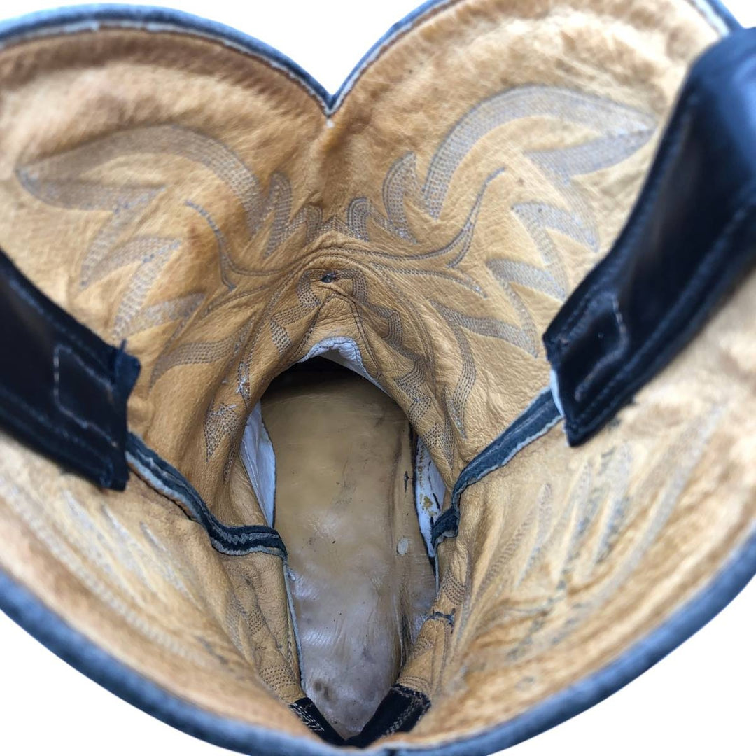 Justin 5005 Western Boots, Made in USA, Size 11 1/2 D Men's 29.5cm unclear black type Vintage Second Hand