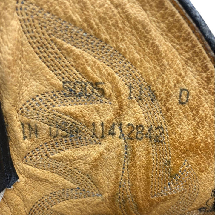Justin 5005 Western Boots, Made in USA, Size 11 1/2 D Men's 29.5cm unclear black type Vintage Second Hand