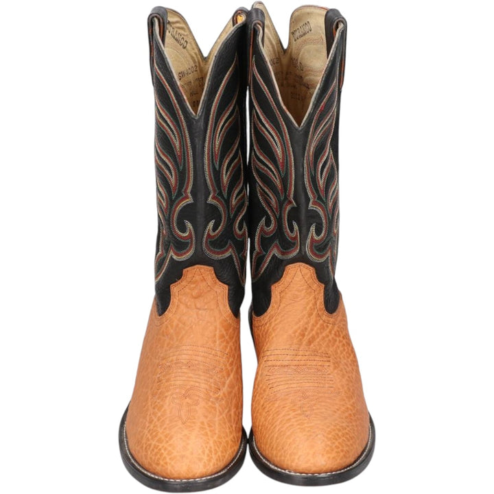 Durango Two-Tone Western Boots, Size 10 1/2 D Men's 28.0cm genuine leather black type Vintage Second Hand