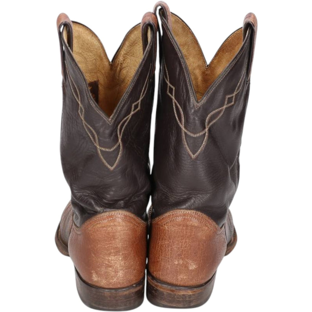 Tony Lama Two-Tone Western Boots, Made in USA, Size 8 D Men's 26.0cm unclear brown type Vintage Second Hand