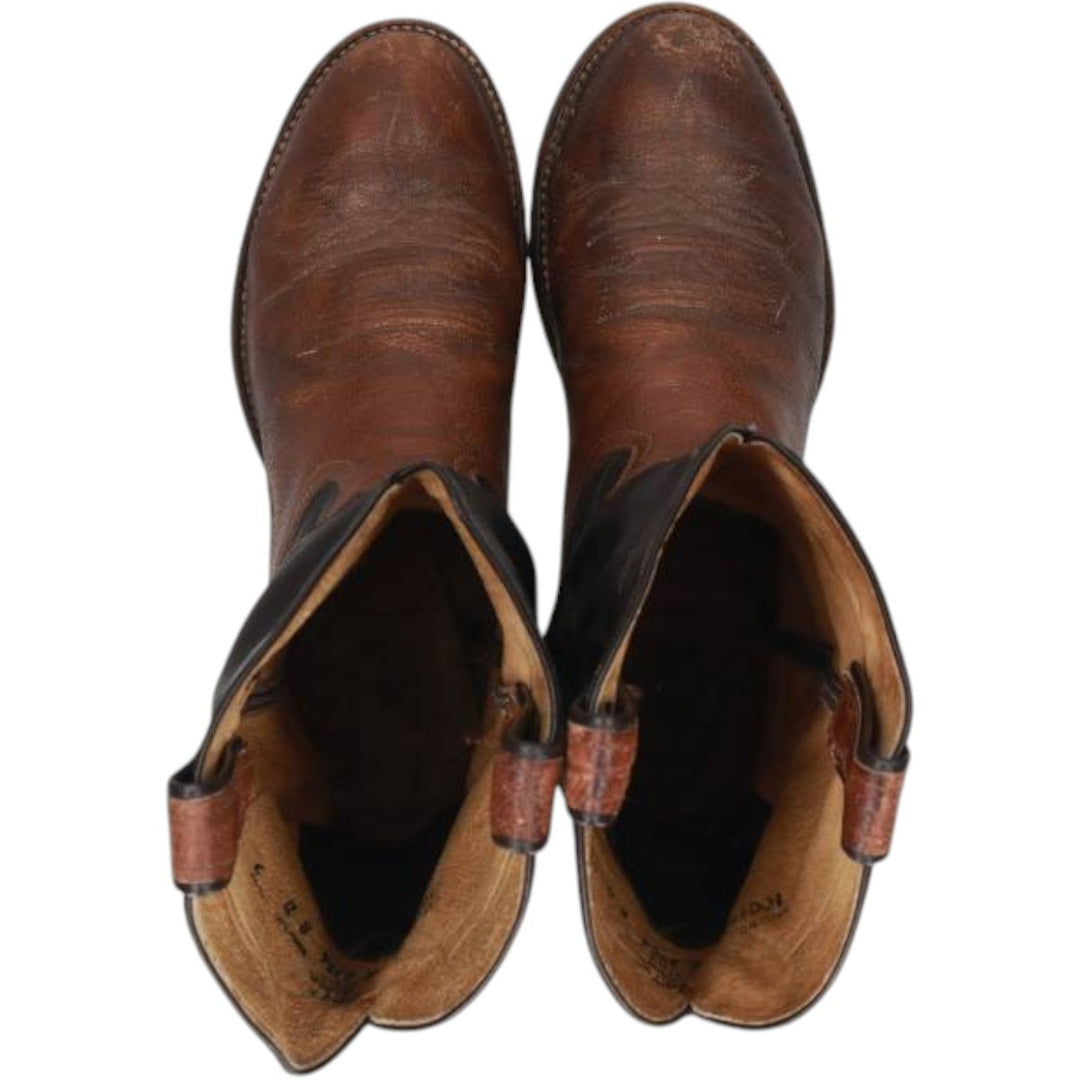 Tony Lama Two-Tone Western Boots, Made in USA, Size 8 D Men's 26.0cm unclear brown type Vintage Second Hand