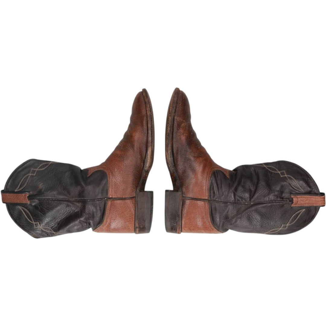 Tony Lama Two-Tone Western Boots, Made in USA, Size 8 D Men's 26.0cm unclear brown type Vintage Second Hand