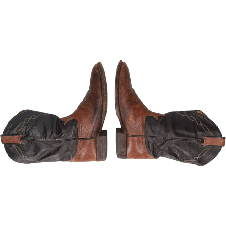 Tony Lama Two-Tone Western Boots, Made in USA, Size 8 D Men's 26.0cm unclear brown type Vintage Second Hand