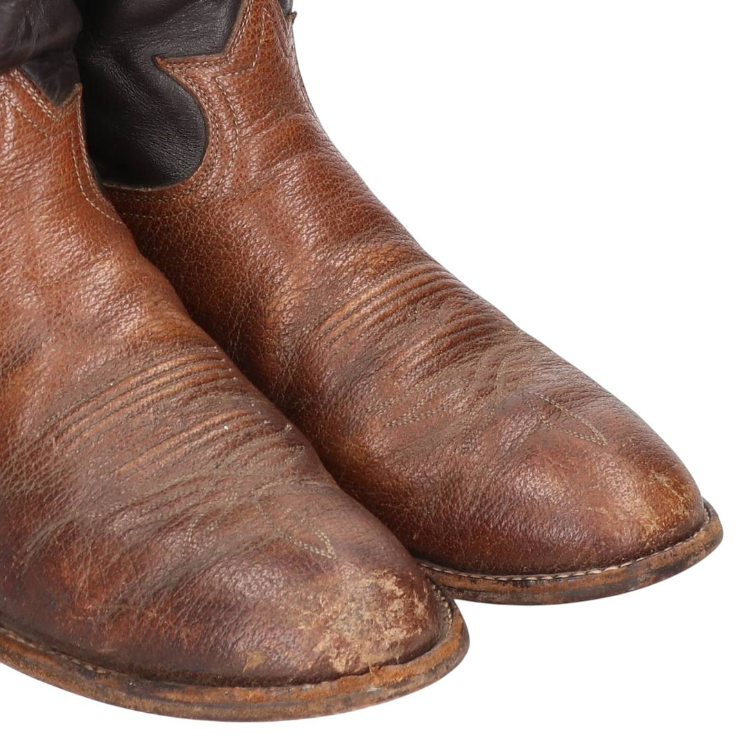 Tony Lama Two-Tone Western Boots, Made in USA, Size 8 D Men's 26.0cm unclear brown type Vintage Second Hand