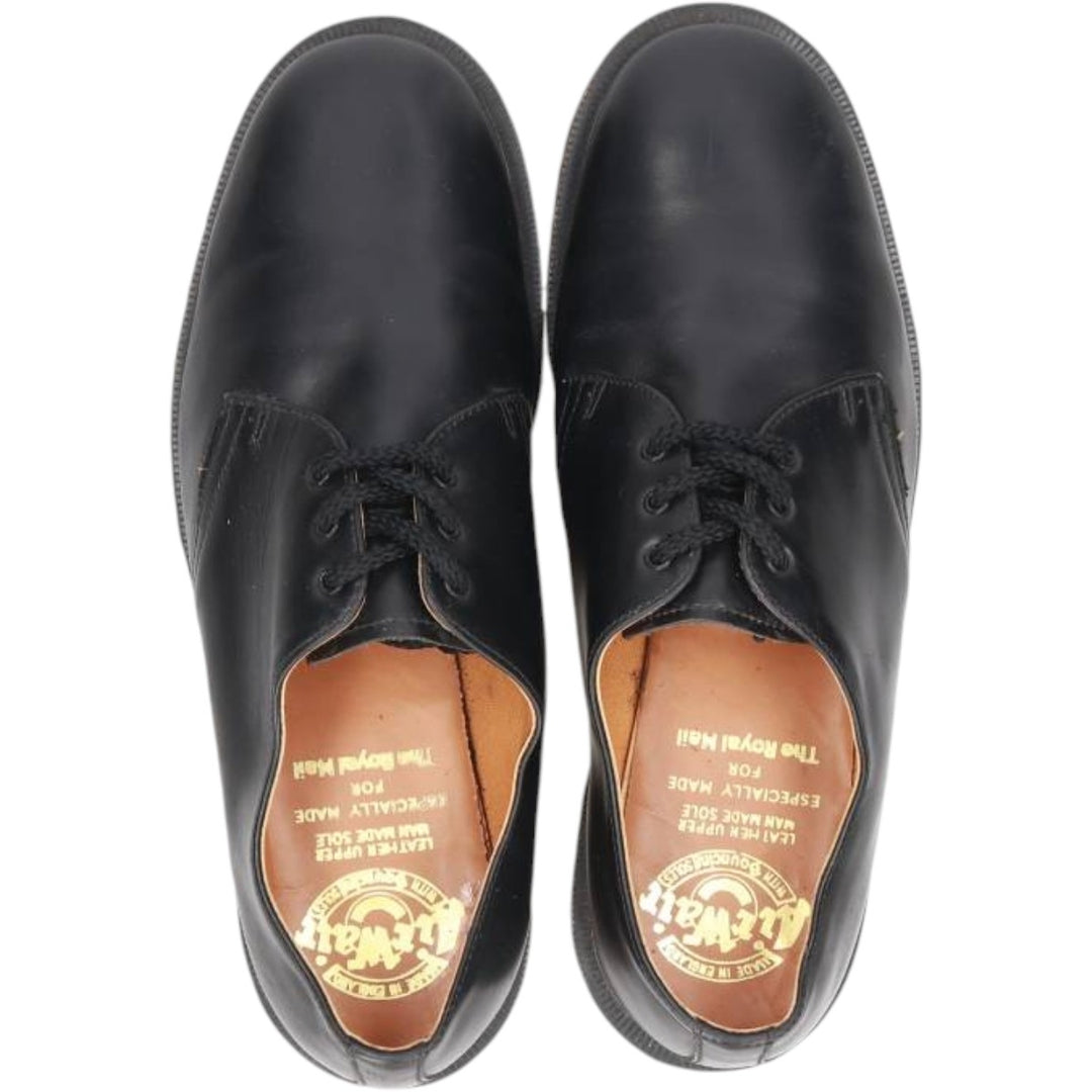 Dr. Martens Royal Mail Postman Shoes, 3-hole shoes, Made in England, Size 8 Men's 27.0cm genuine leather black type Vintage Second Hand