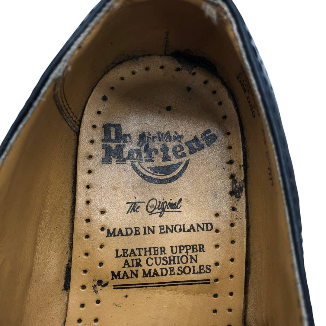 Dr. Martens full brogue wingtip shoes, made in England, size 7 Men's 25.5cm unclear black type Vintage Second Hand