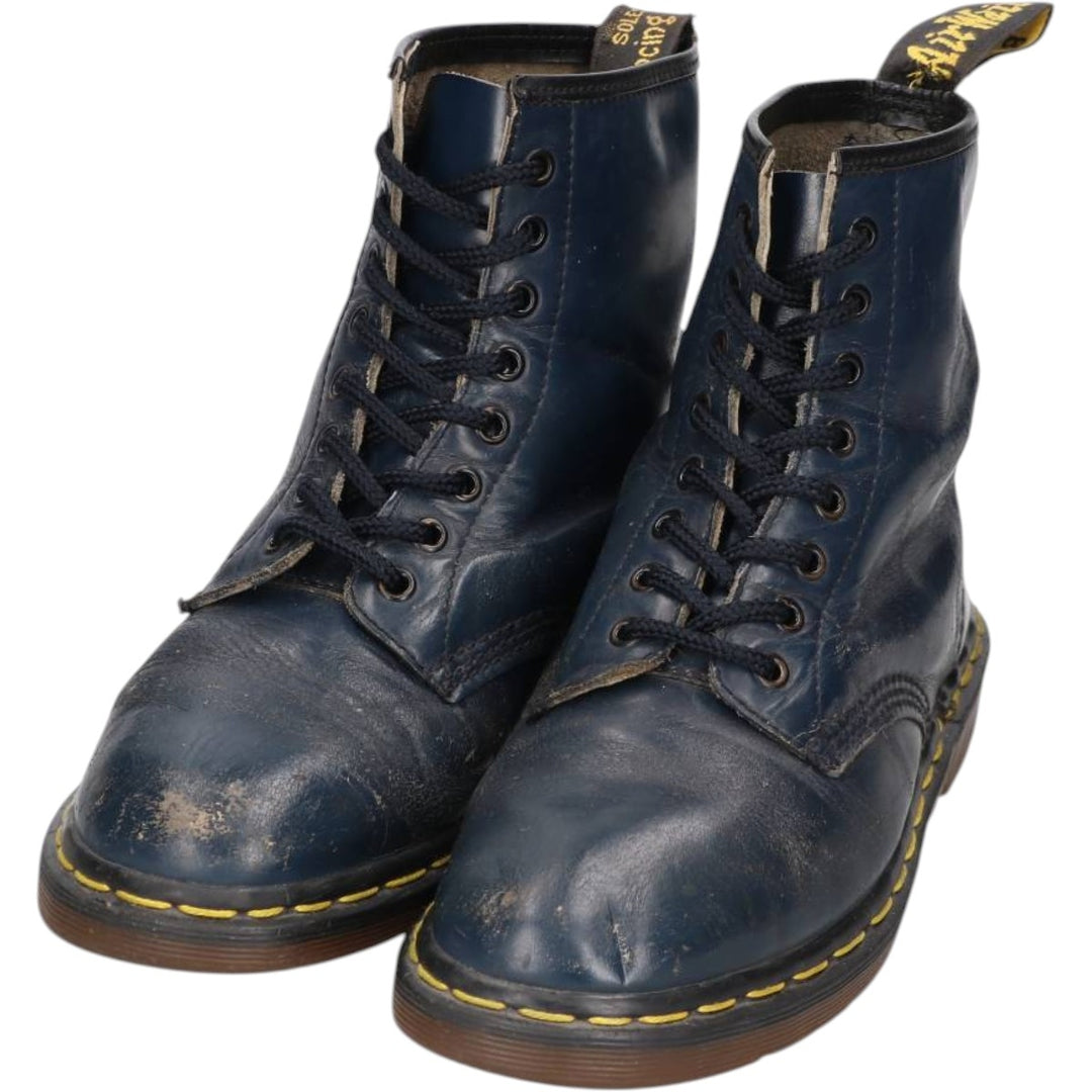 Dr. Martens 1460 8-hole boots, made in England, size 7 Men's 25.0cm unclear navy blue type Vintage Second Hand